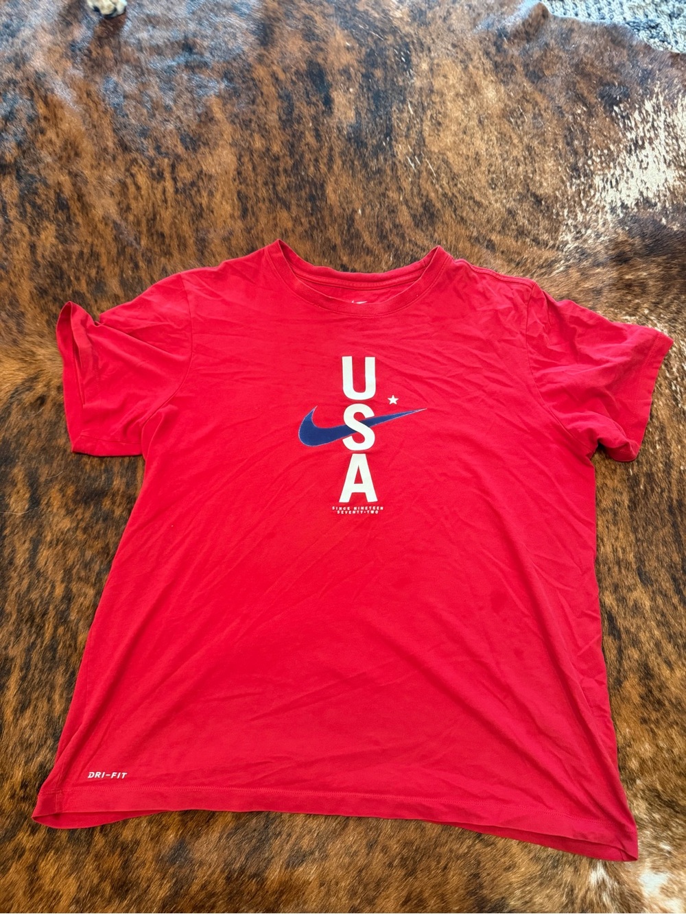 Nike Tee Men's Team USA Men's T-Shirt Color Red • Size XL America